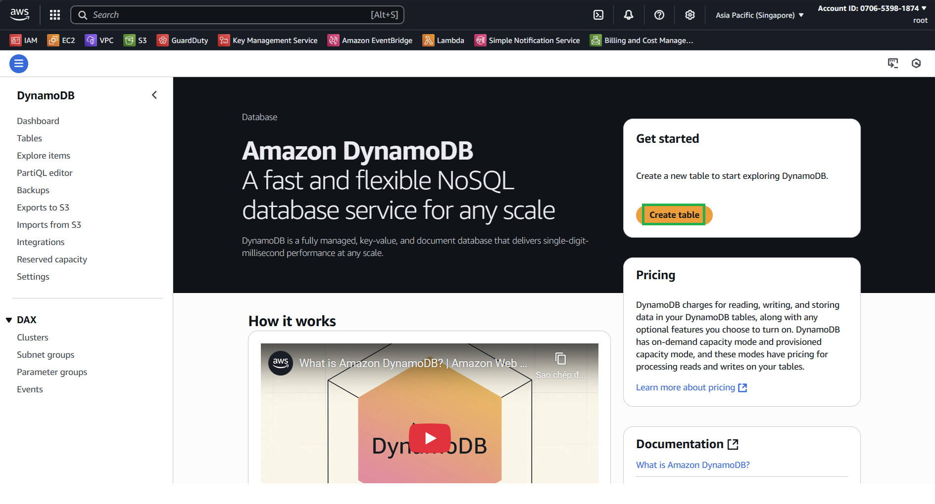Amazon DynamoDB :: AWS System Manager